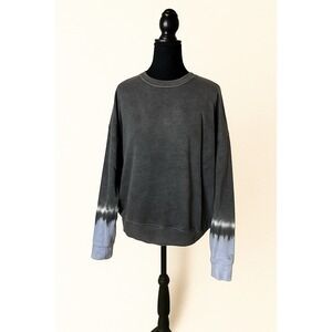 PINK Victoria's Secret Tie Dye Crewneck Sweatshirt Charcoal Blue XS
